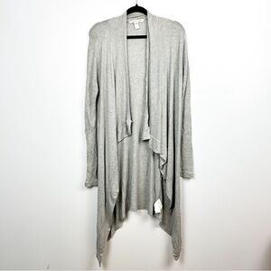 Streetwear Society Long Sleeve Light Grey Cardigan, Long Length